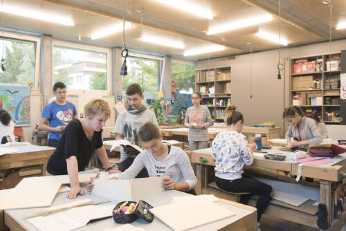 Collégiens en cours